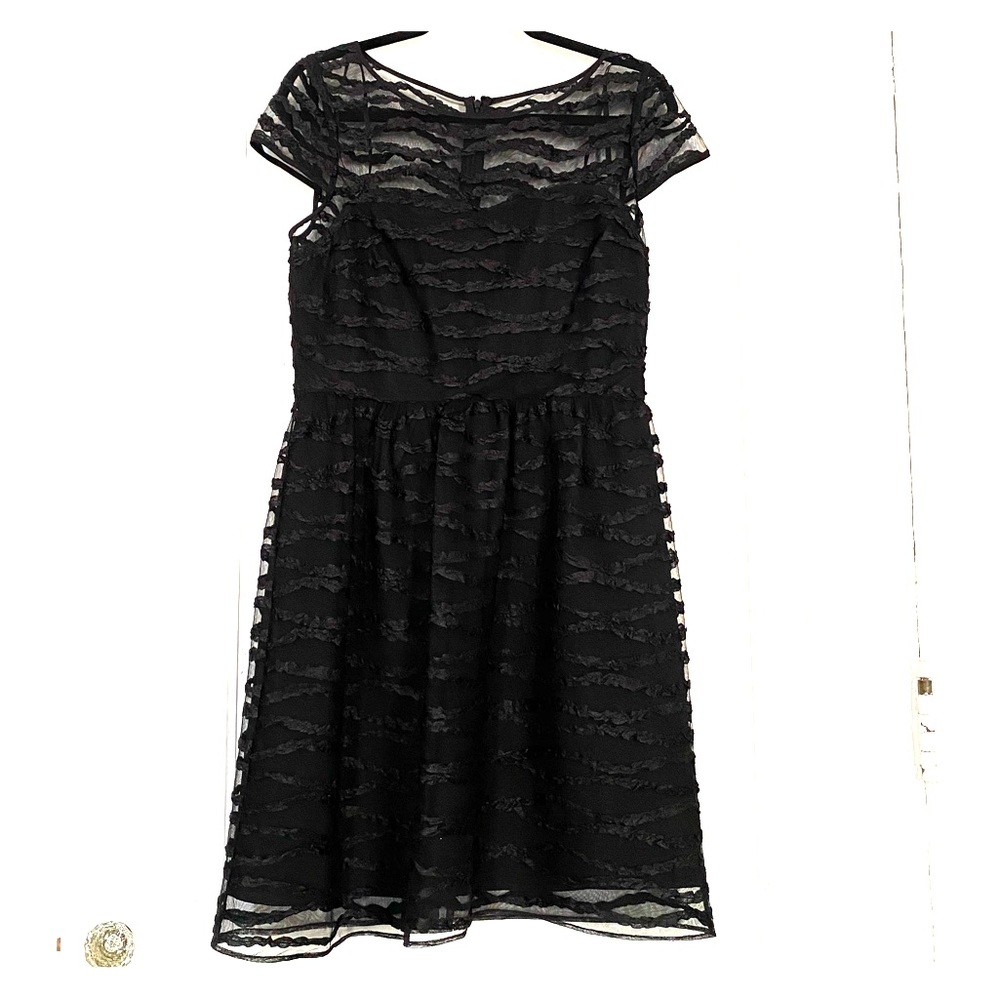 NWT. Karl Lagerfeld black sheer dress